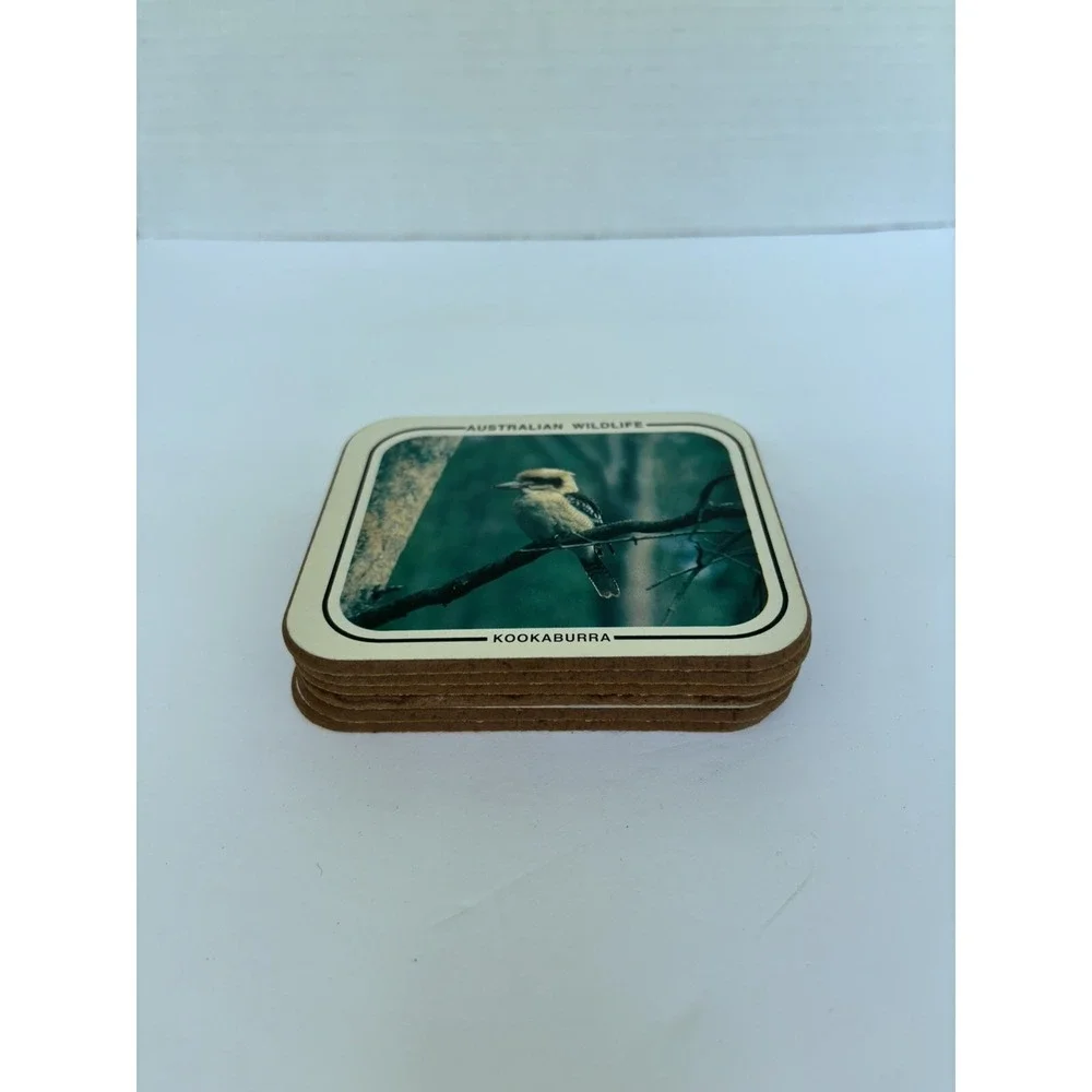 Australian Collection Drink Coasters‎ Set of 6 Wildlife Animals Platypus Emu